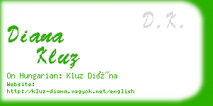 diana kluz business card